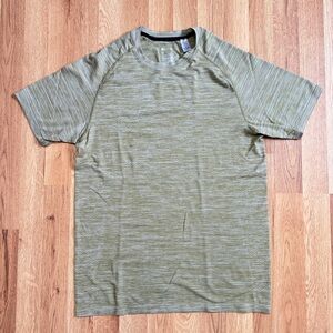 Zella Men's Heathered Olive Green Short-Sleeve Performance Tee